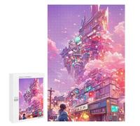 Puzzle pour Adolescents 1000 PCS Neon Skyscraper Dreamscape Puzzle pour Adultes Jeux Relaxants pour Améliorer La Mémoire Cadeaux d'anniversaire Et De Noël Uniques 1000 PCS