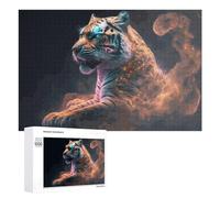 Puzzle pour Adolescents 1000 PCS Neon Tiger Digital Art Puzzle pour Adultes - Jouet À Monter Soi-même - Défi Difficile - Cadeaux De Noël Et d'anniversaire 1000 PCS
