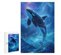 Puzzle pour Adolescents 1000 PCS Orca Leaping Through Stars Jeux De Puzzle en Famille pour S'amuser en Famille Cadeaux d'anniversaire Et Cadeaux Uniques 1000 PCS