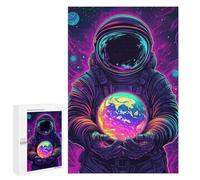 Puzzle pour Adolescents 1000 PCS Pièces De Puzzle Astronaut Holding Earth Puzzles pour Adolescents - Décoration Murale - Cadeaux pour Femmes, Amis Et Famille 1000 PCS