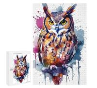 Puzzle pour Adolescents 1000 PCS Pièces De Puzzle Bird Owl Watercolor Puzzles pour Adolescents - Décoration Murale - Cadeaux pour Femmes, Amis Et Famille 1000 PCS