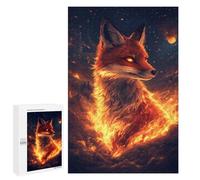 Puzzle pour Adolescents 1000 PCS Pièces De Puzzle Fire Light Eyes Fox Puzzles pour Adolescents - Décoration Murale - Cadeaux pour Femmes, Amis Et Famille 1000 PCS
