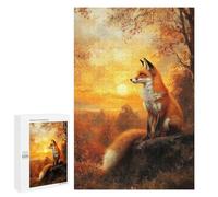 Puzzle pour Adolescents 1000 PCS Pièces De Puzzle Fox at Sunset Puzzles pour Adolescents - Décoration Murale - Cadeaux pour Femmes, Amis Et Famille 1000 PCS
