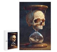 Puzzle pour Adolescents 1000 PCS Pièces De Puzzle Gothic Skull in Sand Timer Puzzles pour Adolescents - Décoration Murale - Cadeaux pour Femmes, Amis Et Famille 1000 PCS