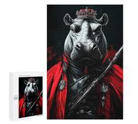 Puzzle pour Adolescents 1000 PCS Pièces De Puzzle Hippopotamus King Animal Puzzles pour Adultes, Jeu Familial Anti-Stress, Défi À Relever 1000 PCS