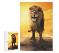 Puzzle pour Adolescents 1000 PCS Pièces De Puzzle Lion Roaring Sunset Puzzles pour Adolescents - Décoration Murale - Cadeaux pour Femmes, Amis Et Famille 1000 PCS