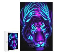 Puzzle pour Adolescents 1000 PCS Pièces De Puzzle Neon Tiger Puzzles pour Adolescents - Décoration Murale - Cadeaux pour Femmes, Amis Et Famille 1000 PCS