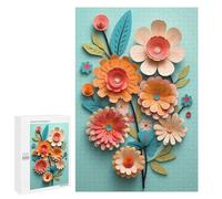 Puzzle pour Adolescents 1000 PCS Pièces De Puzzle Paper Flowers Retro Puzzles pour Adolescents - Décoration Murale - Cadeaux pour Femmes, Amis Et Famille 1000 PCS