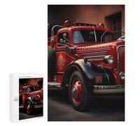 Puzzle pour Adolescents 1000 PCS Pièces De Puzzle Retro Fire Engine Puzzles pour Adolescents - Décoration Murale - Cadeaux pour Femmes, Amis Et Famille 1000 PCS
