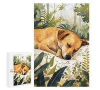 Puzzle pour Adolescents 1000 PCS Pièces De Puzzle Sleeping Dog Animal Art Puzzles pour Adolescents - Décoration Murale - Cadeaux pour Femmes, Amis Et Famille 1000 PCS