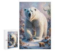 Puzzle pour Adolescents 1000 PCS Polar Bear Ice King Puzzles pour Adultes Jeux De Famille Cadeau d'anniversaire Activités Amusantes À La Maison, 1000 PCS