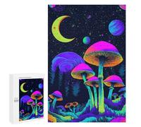 Puzzle pour Adolescents 1000 PCS Psychedelic Mushroom Forest-1 Puzzles pour Adultes Découpe De Précision Stimule Le Cerveau Jeu Amusant Et Stimulant pour Toute La Famille 1000 PCS