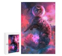 Puzzle pour Adolescents 1000 PCS Purple Space Cat Jeux De Puzzle en Famille pour S'amuser en Famille Cadeaux d'anniversaire Et Cadeaux Uniques 1000 PCS