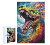Puzzle pour Adolescents 1000 PCS Rainbow Dragon Sky Puzzle pour Adultes Jeux Relaxants pour Améliorer La Mémoire Cadeaux d'anniversaire Et De Noël Uniques 1000 PCS