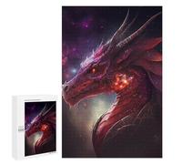 Puzzle pour Adolescents 1000 PCS Red Space Dragon Puzzles pour Adolescents - Jouets Anti-Stress - Améliore La Mémoire - Idéal comme Cadeau 1000 PCS