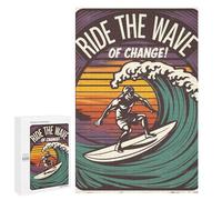 Puzzle pour Adolescents 1000 PCS Ride The Wave of Change Puzzle Anti-Stress, Jouet De Décoration Intérieure, Cadeau Unique d'anniversaire Et De Noël 1000 PCS