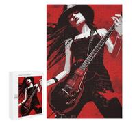 Puzzle pour Adolescents 1000 PCS Rockstar Woman with Electric Guitar Puzzles pour Adolescents - Jouets Anti-Stress - Améliore La Mémoire - Idéal comme Cadeau 1000 PCS