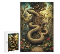 Puzzle pour Adolescents 1000 PCS Serpent Tree Guardian in Eden Garden Puzzle pour Adultes - Jeu Manuel - Décoration Murale - Difficile Et Stimulant 1000 PCS