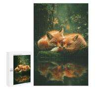 Puzzle pour Adolescents 1000 PCS Sleeping Foxes in Forest Puzzles pour Adultes - Jeu Éducatif Anti-Stress Et Défi Unique 1000 PCS