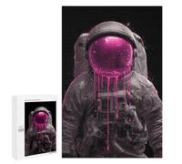 Puzzle pour Adolescents 1000 PCS Space Astronaut Pink Paint Puzzles pour Adultes - Jeu Éducatif Anti-Stress Et Défi Unique 1000 PCS