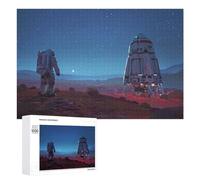 Puzzle pour Adolescents 1000 PCS Space Exploration Astronaut and Rocket on Mars Puzzle pour Adultes - Jeu Manuel - Décoration Murale - Cadeaux Uniques pour Anniversaire Et Noël 1000 PCS