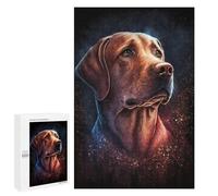 Puzzle pour Adolescents 1000 PCS Starry Night Labrador Portrait Puzzles pour Adultes - Jeu Éducatif Anti-Stress Et Défi Unique 1000 PCS