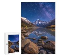 Puzzle pour Adolescents 1000 PCS Starry Night Mountain Reflections -1 Puzzles pour Adultes - Jeu Éducatif Anti-Stress Et Défi Unique 1000 PCS