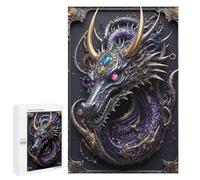 Puzzle pour Adolescents 1000 PCS Steampunk Guardian Dragon Puzzle Anti-Stress, Jouet De Décoration Intérieure, Cadeau Unique d'anniversaire Et De Noël 1000 PCS