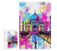 Puzzle pour Adolescents 1000 PCS Taj Mahal Pop Art Puzzle pour Adultes - Jeu Manuel - Décoration Murale - Difficile Et Stimulant 1000 PCS