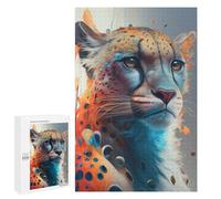 Puzzle pour Adolescents 1000 PCS The Brave Cheetah Puzzles pour Adolescents - Jouets Anti-Stress - Améliore La Mémoire - Idéal comme Cadeau 1000 PCS