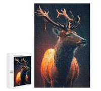 Puzzle pour Adolescents 1000 PCS The Glowing Deer Puzzles pour Adultes Jeux De Bricolage Analyse Et Logique Jeu Stimulant Cadeaux 1000 PCS