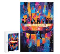 Puzzle pour Adolescents 1000 PCS The Last Supper Reinterpreted - Abstract Geometric Expressionism Puzzle pour Adultes Jeux Relaxants, Amusants Et Humoristiques Cadeaux d'anniversaire Uniques 1000 PCS