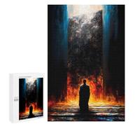 Puzzle pour Adolescents 1000 PCS The Pilgrim Before The Sealed Gate - The One Who Dared to Stand Jeux De Puzzle en Famille pour S'amuser en Famille Cadeaux d'anniversaire Et Cadeaux Uniques 1000 PCS