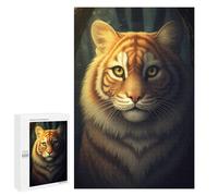 Puzzle pour Adolescents 1000 PCS Tiger Portrait Artwork Puzzles pour Adultes Découpe De Précision Stimule Le Cerveau Jeu Amusant Et Stimulant pour Toute La Famille 1000 PCS