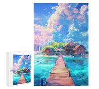 Puzzle pour Adolescents 1000 PCS Tropical Paradise Island Puzzles pour Adultes Découpe De Précision Stimule Le Cerveau Jeu Amusant Et Stimulant pour Toute La Famille 1000 PCS