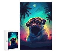 Puzzle pour Adolescents 1000 PCS Vaporwave Pug Pixel Art Puzzles pour Adolescents - Jouets Anti-Stress - Améliore La Mémoire - Idéal comme Cadeau 1000 PCS