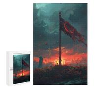 Puzzle pour Adolescents 1000 PCS Warrior's Sunset Flag Puzzles pour Adultes - Jeu Éducatif Anti-Stress Et Défi Unique 1000 PCS
