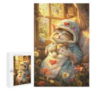 Puzzle pour Adolescents 1000 PCS Whiskered Dreams Cozy Cat Nap Time Puzzles pour Adultes Découpe De Précision Stimule Le Cerveau Jeu Amusant Et Stimulant pour Toute La Famille 1000 PCS