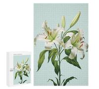 Puzzle pour Adolescents 1000 PCS White Flower Lily Easter Puzzle pour Adultes Jeux De Détente Décoration Parfaite Cadeaux d'anniversaire Et Cadeaux Uniques 1000 PCS