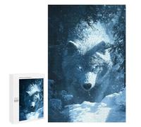 Puzzle pour Adolescents 1000 PCS White Wolf in Snowy Forest Puzzle Anti-Stress, Jouet De Décoration Intérieure, Cadeau Unique d'anniversaire Et De Noël 1000 PCS