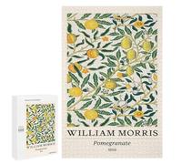 Puzzle pour Adolescents 1000 PCS William Morris Pomegranate Botanical Puzzles pour Adultes - Décoration Murale - Idée pour Passer Le Temps À La Maison - Anniversaire, Noël 1000 PCS