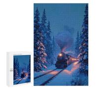 Puzzle pour Adolescents 1000 PCS Winter Wonderland Train Ride-1 Puzzles pour Adultes Découpe De Précision Stimule Le Cerveau Jeu Amusant Et Stimulant pour Toute La Famille 1000 PCS
