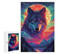 Puzzle pour Adolescents 1000 PCS Wolf Moonlit Wilderness-1 Puzzles pour Adultes Découpe De Précision Stimule Le Cerveau Jeu Amusant Et Stimulant pour Toute La Famille 1000 PCS