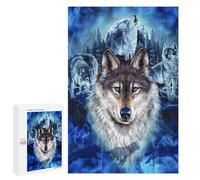 Puzzle pour Adolescents 1000 PCS Wolf Pack Moonlit Majesty Puzzle pour Adultes - Jouet À Monter Soi-même - Défi Difficile - Cadeaux De Noël Et d'anniversaire 1000 PCS