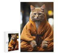 Puzzle pour Adolescents 1000 PCS Zen Cat Monk Puzzles pour Adolescents - Jouets Anti-Stress - Améliore La Mémoire - Idéal comme Cadeau 1000 PCS