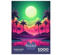 Puzzle pour Adolescents 1000 Pièces Abstract Retrowave Horizon Puzzles pour Adultes, Jouet, Décoration Murale, Analyse Et Logique, Cadeaux De Noël Et d'anniversaire 70x50cm/1000pcs