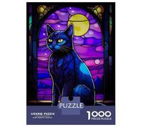 Puzzle pour Adolescents 1000 Pièces Abstract Russian Blue Cat Puzzle pour Adultes Jeu Pratique Analyse Et Logique Interaction Parent-Enfant 70x50cm/1000pcs