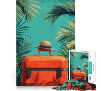 Puzzle pour Adolescents 1000 pièces, Affiche Artistique sur Le thème des Bagages de Voyage, décoration découpée avec précision, Jouet créatif et Amusant, Jeu de Paix, œuvre d'art de Noël (38x26cm)