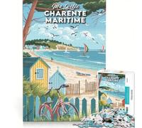 Puzzle pour Adolescents 1000 pièces, Affiche Charente-Maritime, Jeu Impossible, Anti-Stress intéressant, idéal comme Cadeau 50x75cm