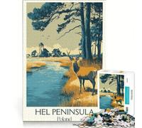 Puzzle pour Adolescents 1000 pièces, Affiche de la péninsule d'Helm, Jeux relaxants, décoration intérieure, Convient pour la décoration de Bureau 38x26cm